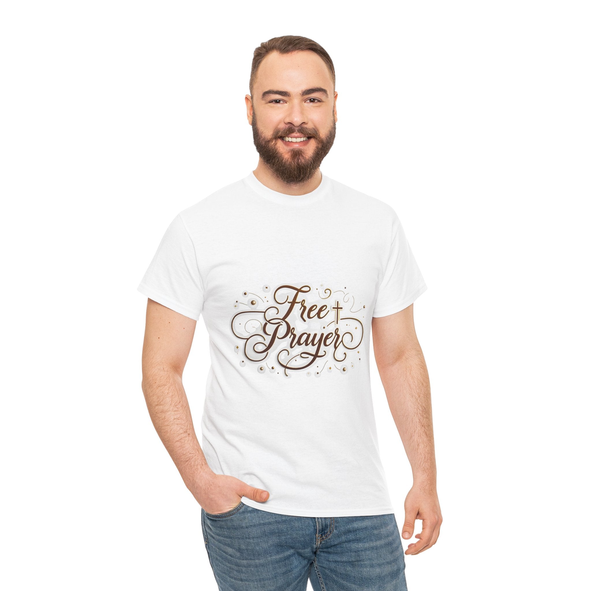 Free Prayer Cross Tee — Christian Faith Graphic T-Shirt