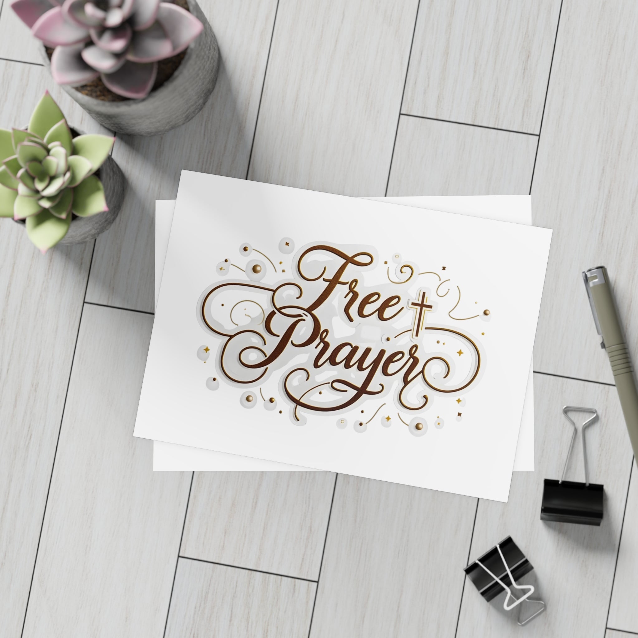 Free Prayer” Postcards with Envelopes